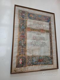 Antico diploma di benemerenza 1916