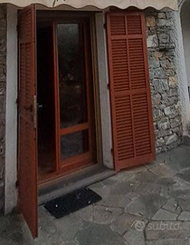 stock infissi alluminio -pvc effetto legno 9 pezzi