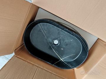 lavandino  nero effetto marmo 