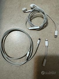 Cuffie Earpods Lightning + cavo alimentazione