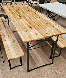 Set Tavolo 2 metri con 2 Panche Tutto Richiudibile