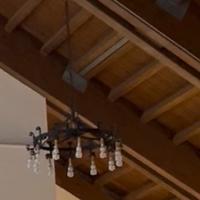 Lampadario in ferro forgiato