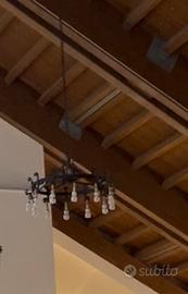 Lampadario in ferro forgiato