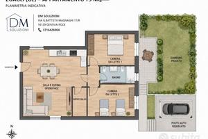 Zoagli trilocale con giardino e posto auto