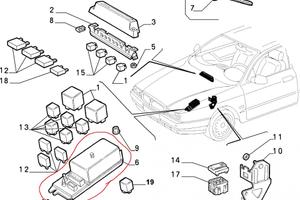 Scatola Porta Fusibili Relè Lancia Kappa 82484171
