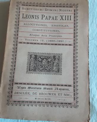 Libro Sanctissimi Domini Nostri LEONIS PAPAE XIII