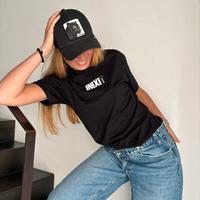 Maglietta Nera con stampa (tutte le taglie)