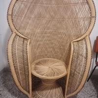 Sedia "President" in rattan/vimini