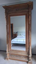 Grande specchiera antica fine ’800 in legno intagl