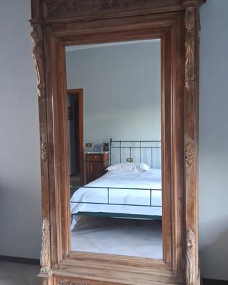 Grande specchiera antica fine ’800 in legno intagl