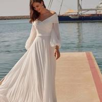  Abito da sposa elegante in chiffon – Taglia 40