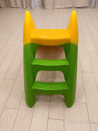 Scivolo per bambini da interno/esterno giallo e ve