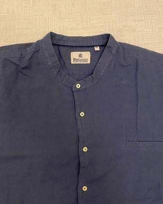 Camicia in lino a manica corta di Blue Lemon