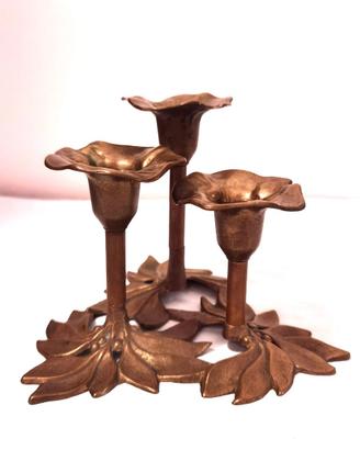 Porta candele in ottone vintage