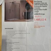 Nuovo Box Doccia Angolare Velo cm 120×70 H 200