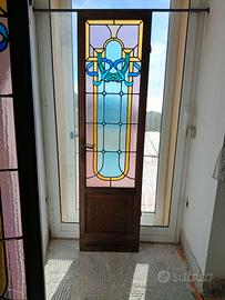 Porte con vetrate artistiche legate a piombo