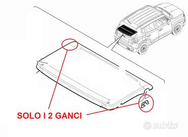 Ganci Cappelliera Mensola Jeep Fiat Alfa Romeo