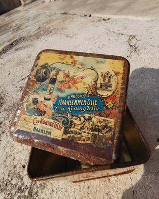 scatola Latta Vintage Haarlem Olie