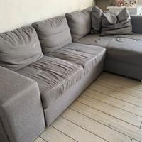 Divano con penisola contenitore