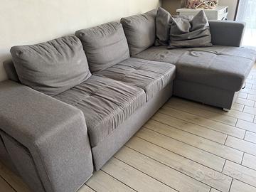 Divano con penisola contenitore