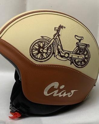 casco ciao rivestito ecopelle BEIGE - QUOIO ciao R
