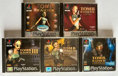 Tomb Raider PS1 – 5 giochi originali PAL ITA