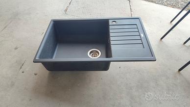 Lavello in fragranite antracite per base da 60