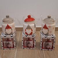 Barattoli in ceramica natalizi