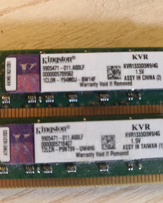8GB Kingston PC3-10600 DDR3 1333MHz
