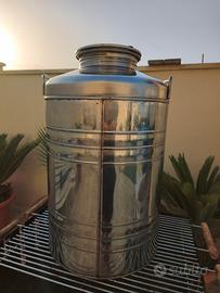 Contenitore fusto 50 litri acciaio inox 18/10