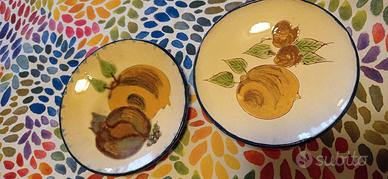 Due piatti vintage ceramica Puigdemont 