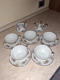 set tazzine da the porcellana stile bridgerton