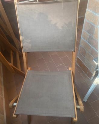 Tavolo TEAK  allungabile  e  sedie per giardino .