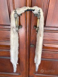 collo pelliccia ermellino bianco