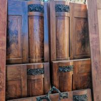 Letto matrimoniale antico in legno massello