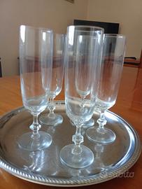 Set 5 Bicchieri Calici Flute Vintage Annii 80