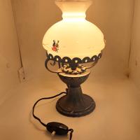 lampada da tavolo  anni 60 in ferro battuto 