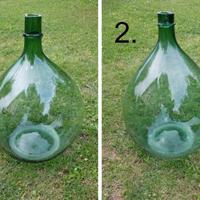 Damigiane vetro verde anni 40 soffiate pezzi unici