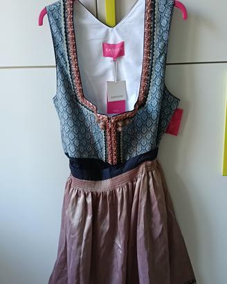 Dirndl Krüger Madl rosa antico/blu tg 46
