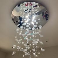 Lampadario con sfere in vetro soffiato