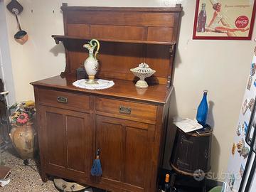 Credenza Legno Massello con Alzata