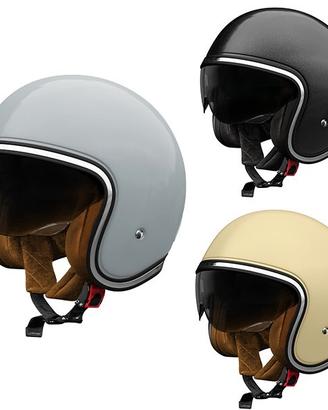 CASCO JET VINTAGE MOTO CUSTOM AURA VISIERA PARASOL