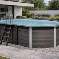 Piscina GRE ovale in composito 664×386 h154