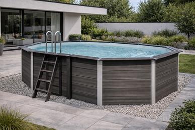 Piscina GRE ovale in composito 664×386 h154