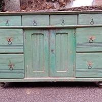 Credenza rustica 8 cassetti metà XIX secolo