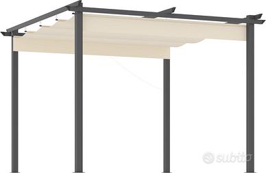 Gazebo Pergola da Giardino 3x3m con Tenda