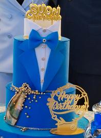 torta scenografica giacca  da uomo con papillon 