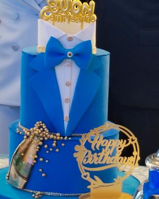 torta scenografica giacca  da uomo con papillon 