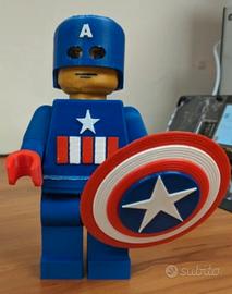 Omino lego capitan America 40 cm