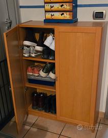 Mobile basso faggio scarpiera stampante libreria